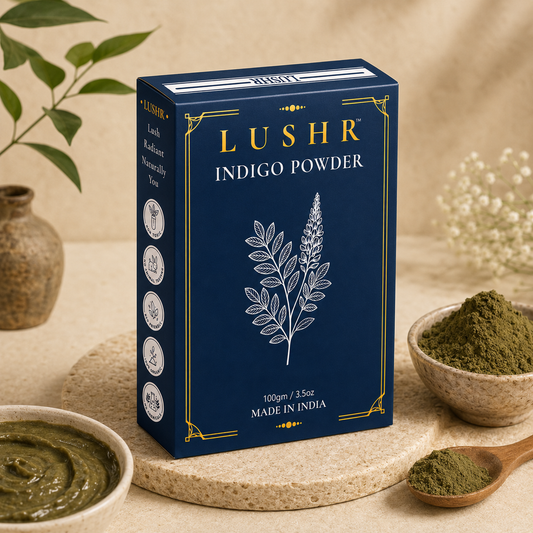 Lushr Indigo Powder — Natural Black Hair Dye, Grey Coverage | 100g