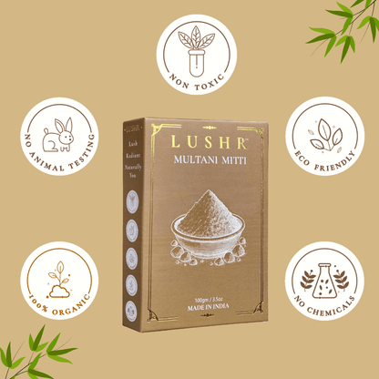 Lushr Multani Mitti — Pure Fuller's Earth Clay Face Pack | 100g - LUSHR
