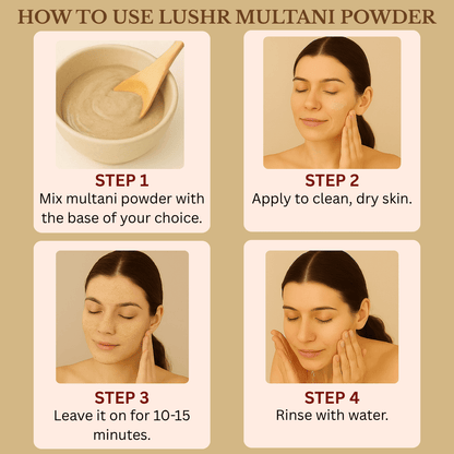 Lushr Multani Mitti — Pure Fuller's Earth Clay Face Pack | 100g - LUSHR