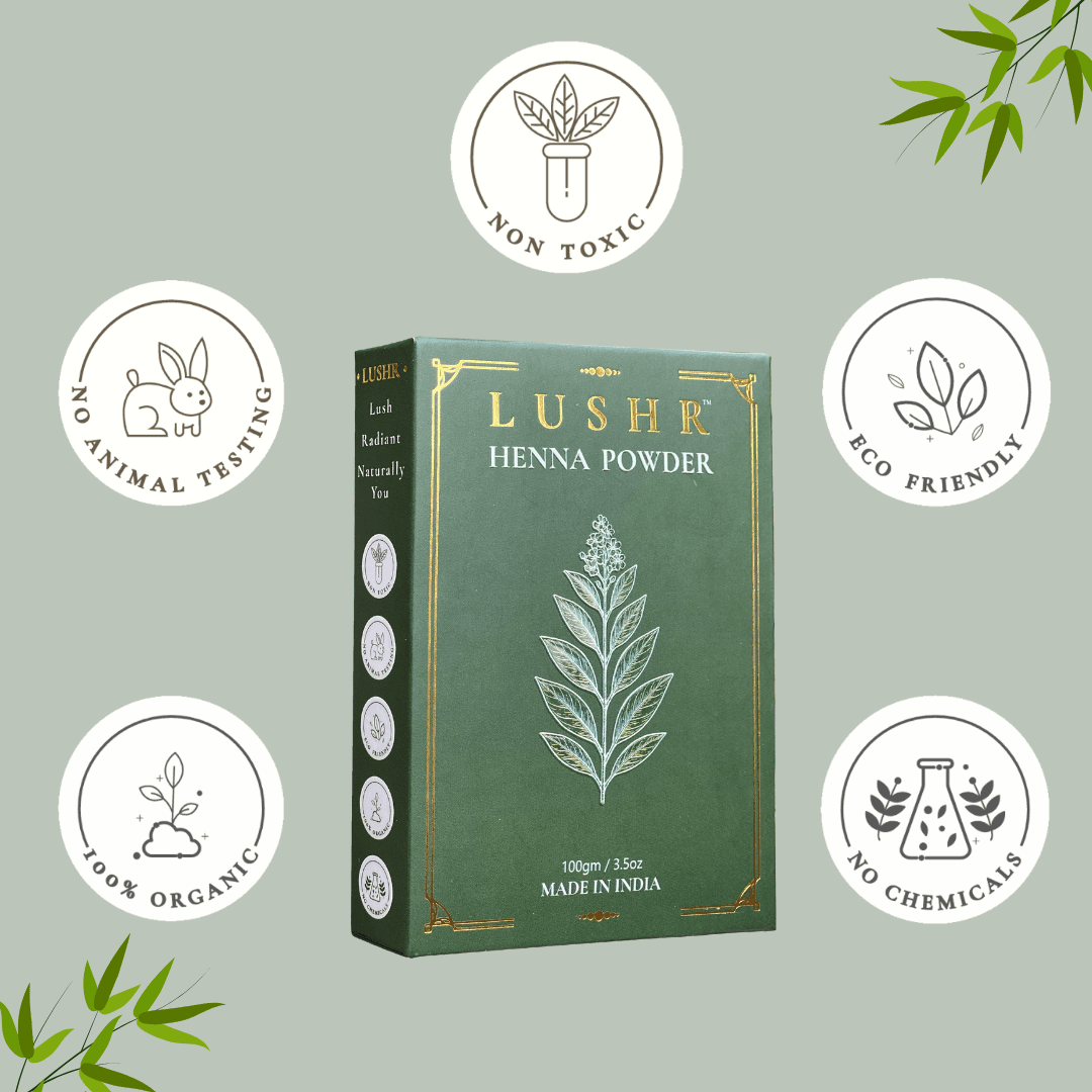Lushr Henna Powder — 100% Pure Natural Hair Colour & Conditioner | 100g - LUSHR