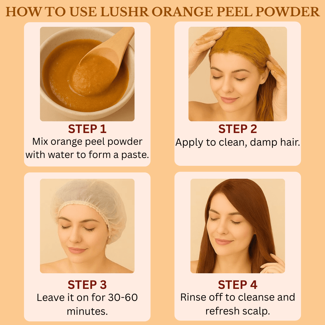 Lushr Orange Peel Powder — Vitamin C Skin Brightening Face Pack | 100g - LUSHR
