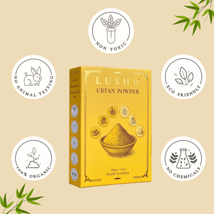 Lushr Ubtan Powder — Natural Tan Removal & Glow Face Pack | 100g - LUSHR