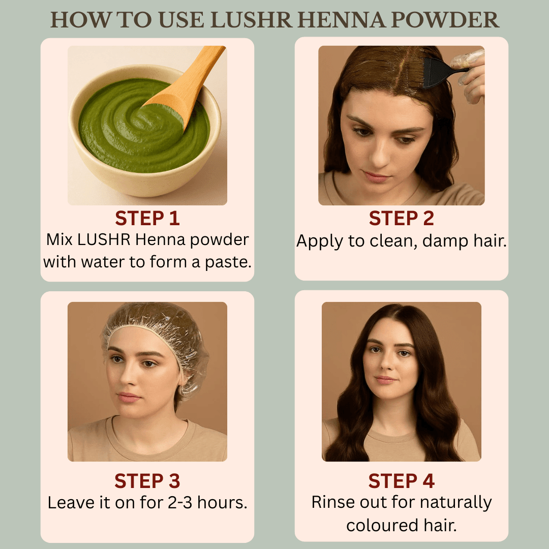 Lushr Henna Powder — 100% Pure Natural Hair Colour & Conditioner | 100g - LUSHR