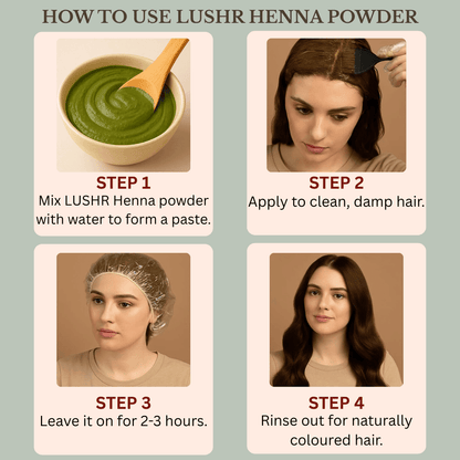 Lushr Henna Powder — 100% Pure Natural Hair Colour & Conditioner | 100g - LUSHR