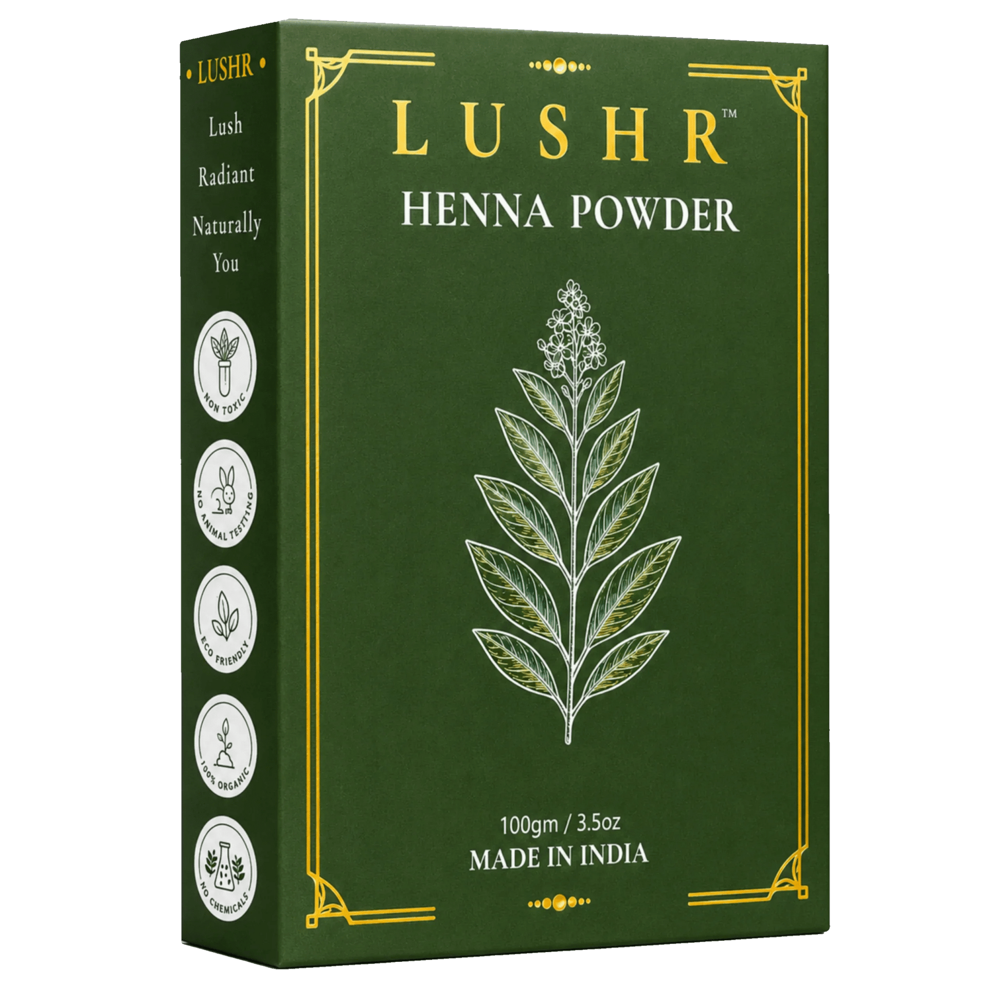 Lushr Henna Powder — 100% Pure Natural Hair Colour & Conditioner | 100g - LUSHR