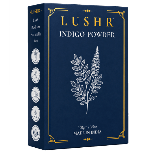 Lushr Indigo Powder — Natural Black Hair Dye, Grey Coverage | 100g - LUSHR