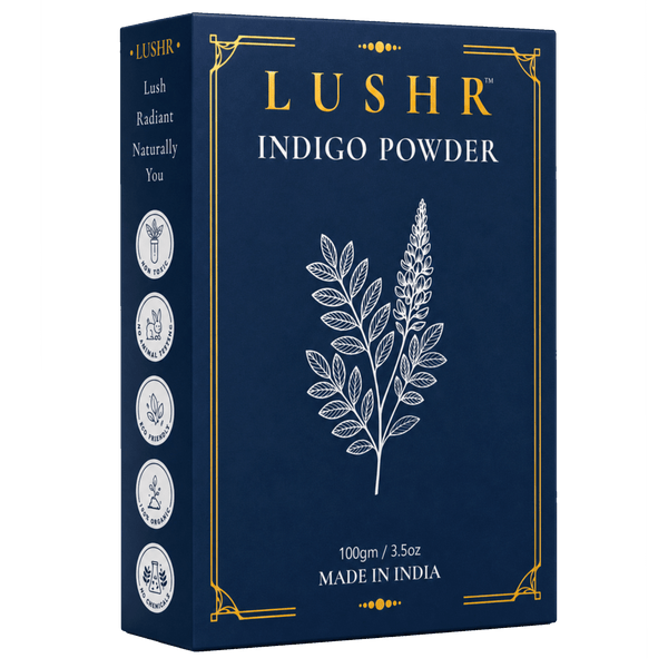 Lushr Indigo Powder — Natural Black Hair Dye, Grey Coverage | 100g