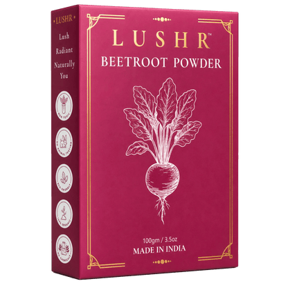 Lushr Beetroot Powder — Natural Glow & Antioxidant Face Pack | 100g - LUSHR