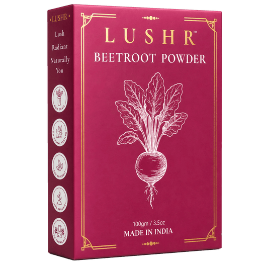 Lushr Beetroot Powder — Natural Glow & Antioxidant Face Pack | 100g - LUSHR
