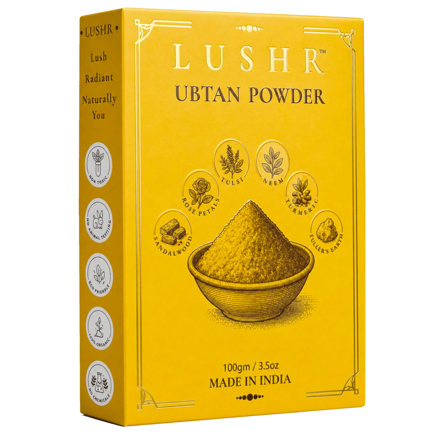 Lushr Ubtan Powder — Natural Tan Removal & Glow Face Pack | 100g - LUSHR