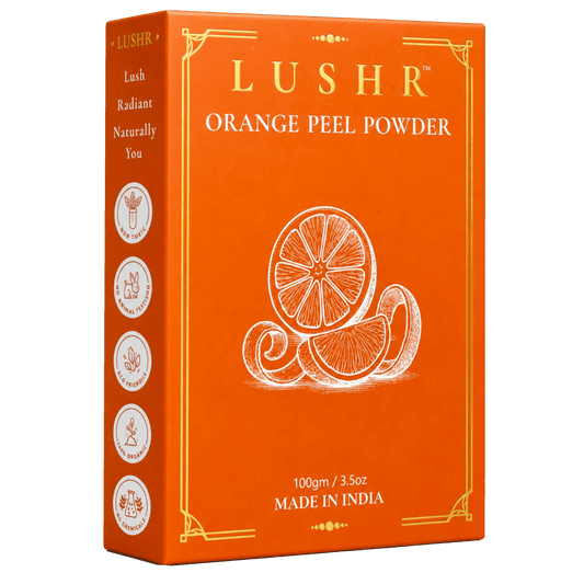 Lushr Orange Peel Powder — Vitamin C Skin Brightening Face Pack | 100g - LUSHR