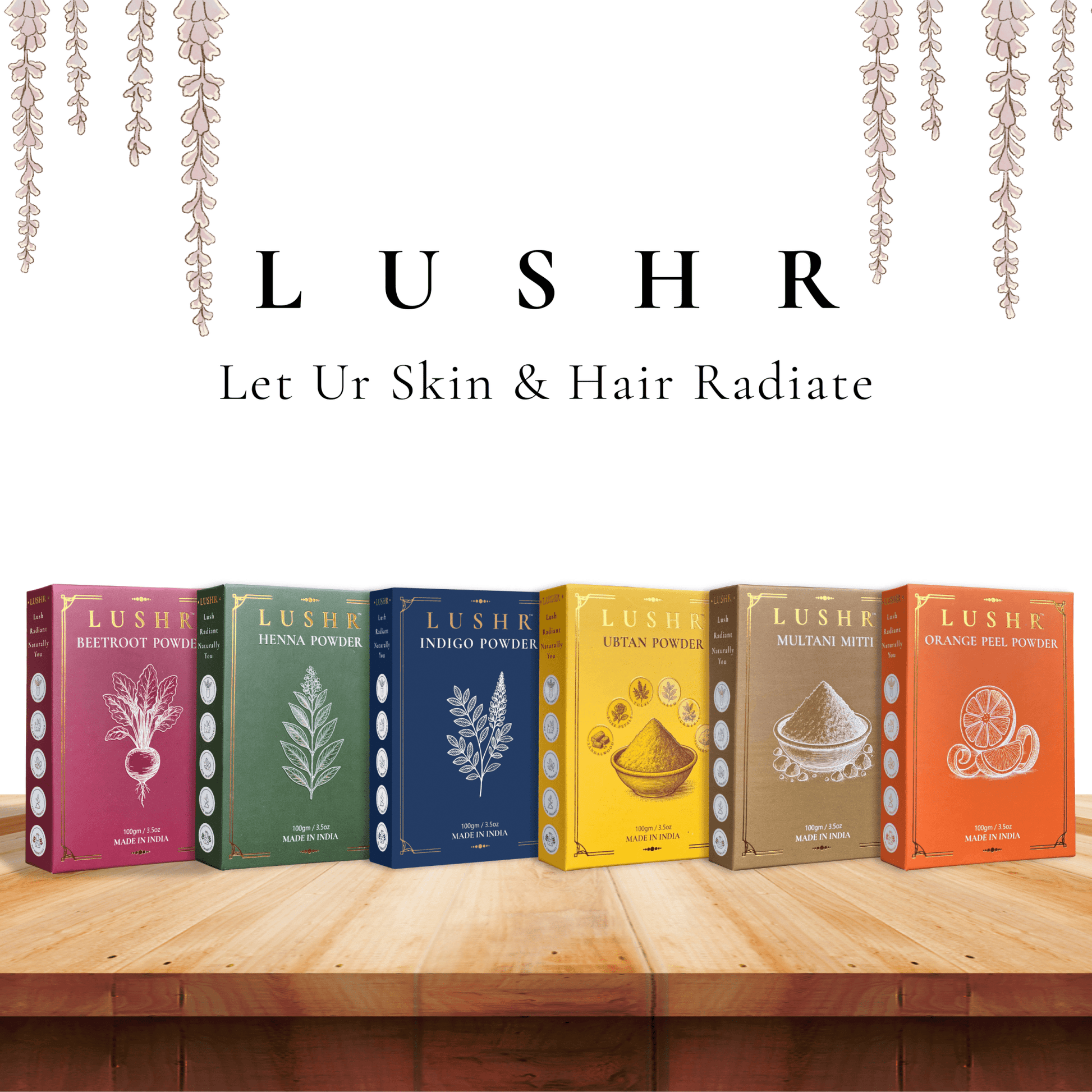 Lushr Orange Peel Powder — Vitamin C Skin Brightening Face Pack | 100g - LUSHR