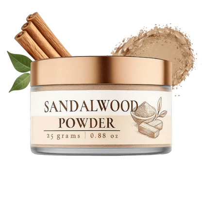 Lushr Sandalwood Powder — Pure Chandan for Acne & Bright Skin | 25g - LUSHR