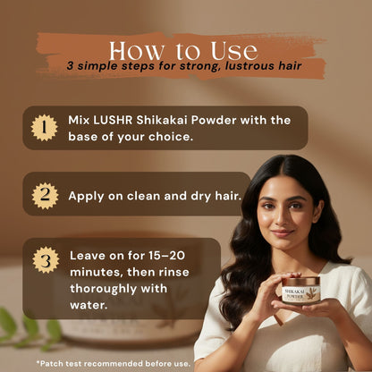 Lushr Shikakai Powder — Low pH Natural Hair Wash & Conditioner | 25g - LUSHR